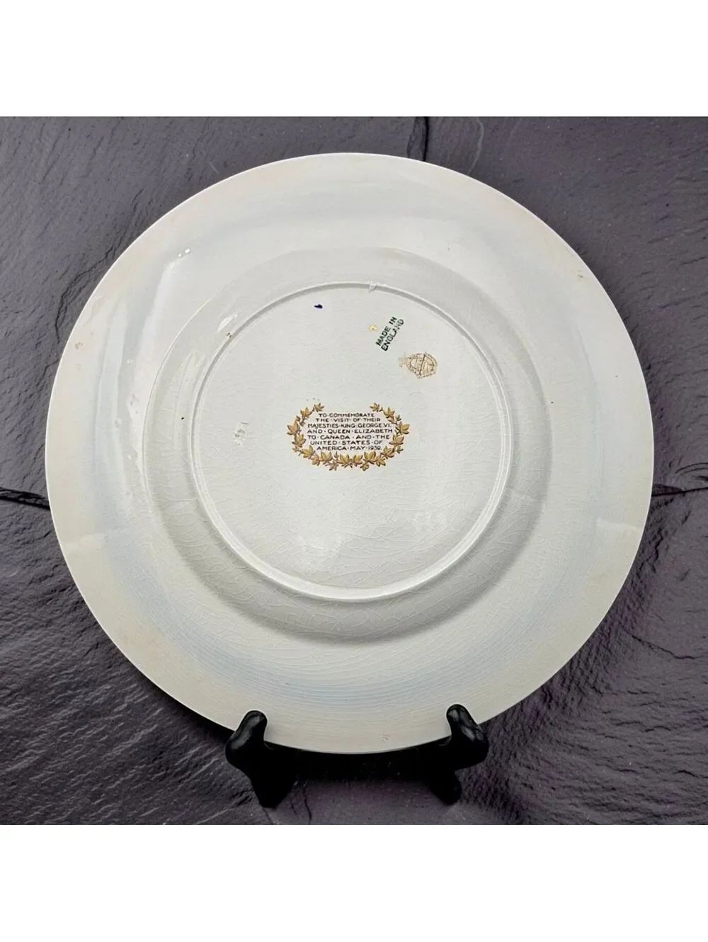Vtg 1939 King George VI Queen Elizabeth Royal Visit Plate Canada USA 10.5